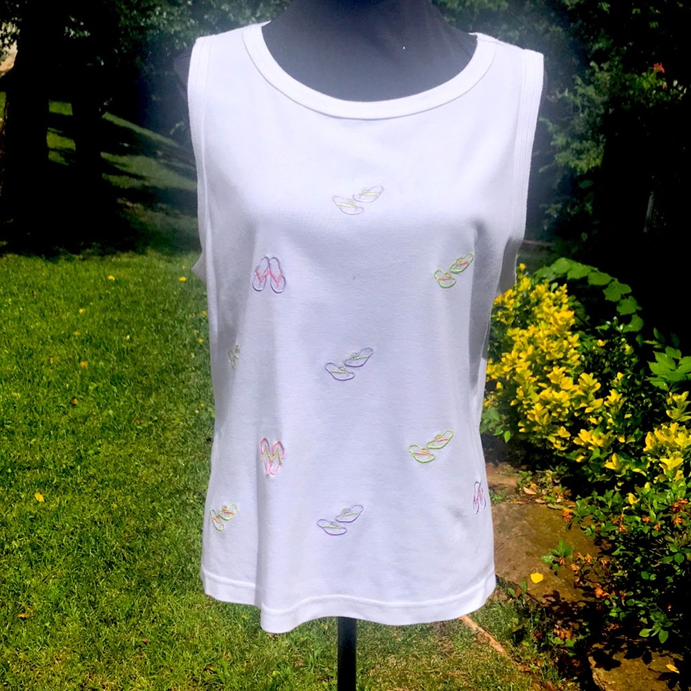 Cruise Wear & Co. cotton embroidered tank